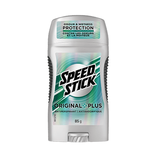 Bâton antisudorifique Speed Stick Original Plus, 85 g, protection contre les odeurs et la moiteur.