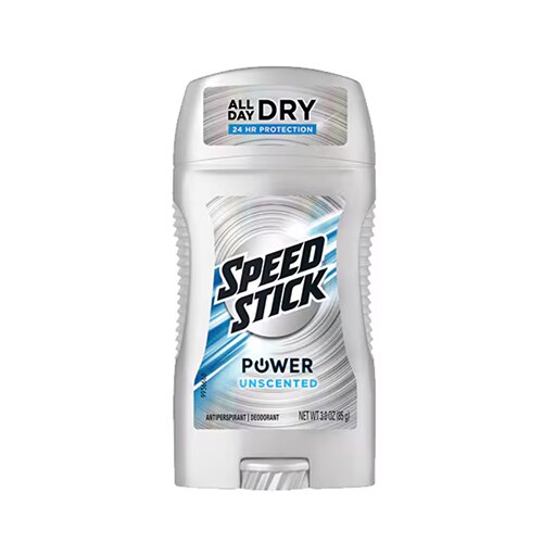 Antisudorifique Speed Stick Power 85 g sans parfum; protection contre les odeurs et la moiteur.